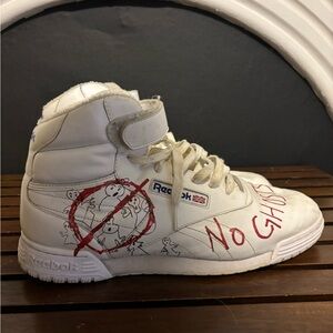 Reebok x Bait- Stranger Things x Ghostbusters- White High-Top Sneakers Size 10.5
